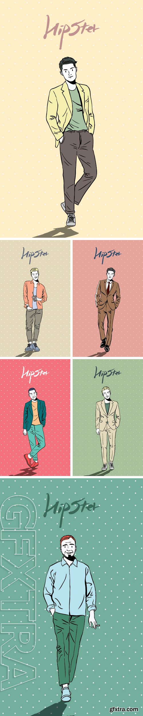 Stock Vectors - Hand drawing vector pop art illustration of business hipster ,urban retro style
