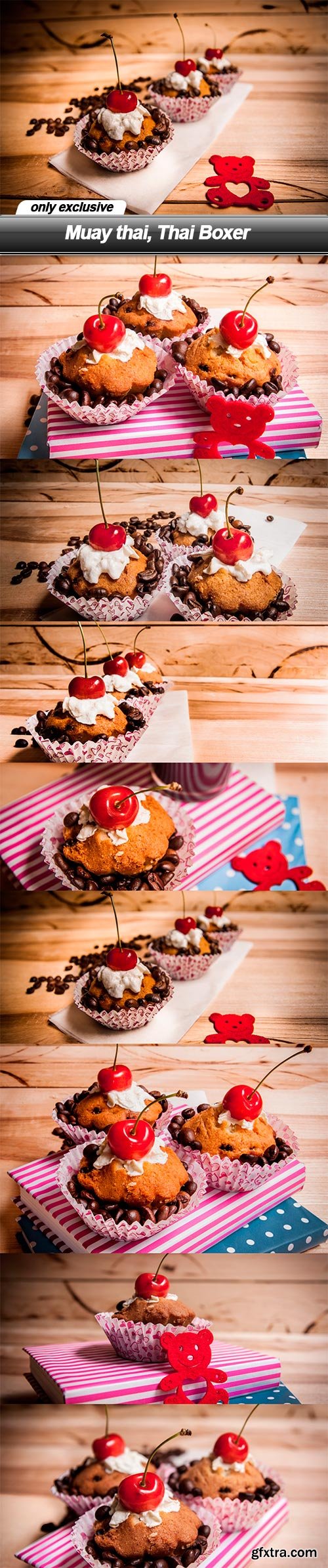 Muffin cakes with chocolate - 8 UHQ JPEG