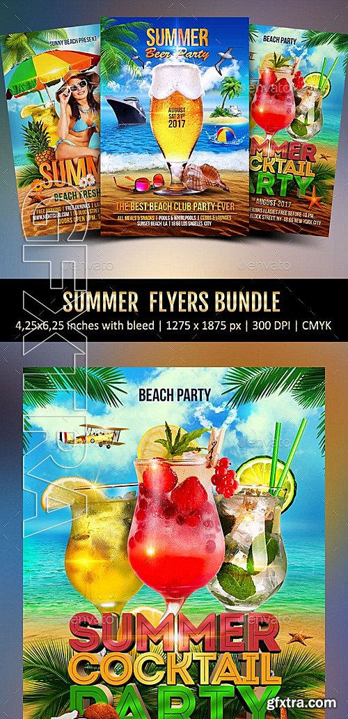 GraphicRiver - Summer Party Flyer Bundle 12238053