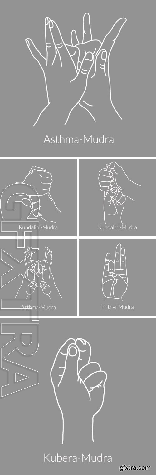 Stock Vectors - Yoga mudra. Gesture hands