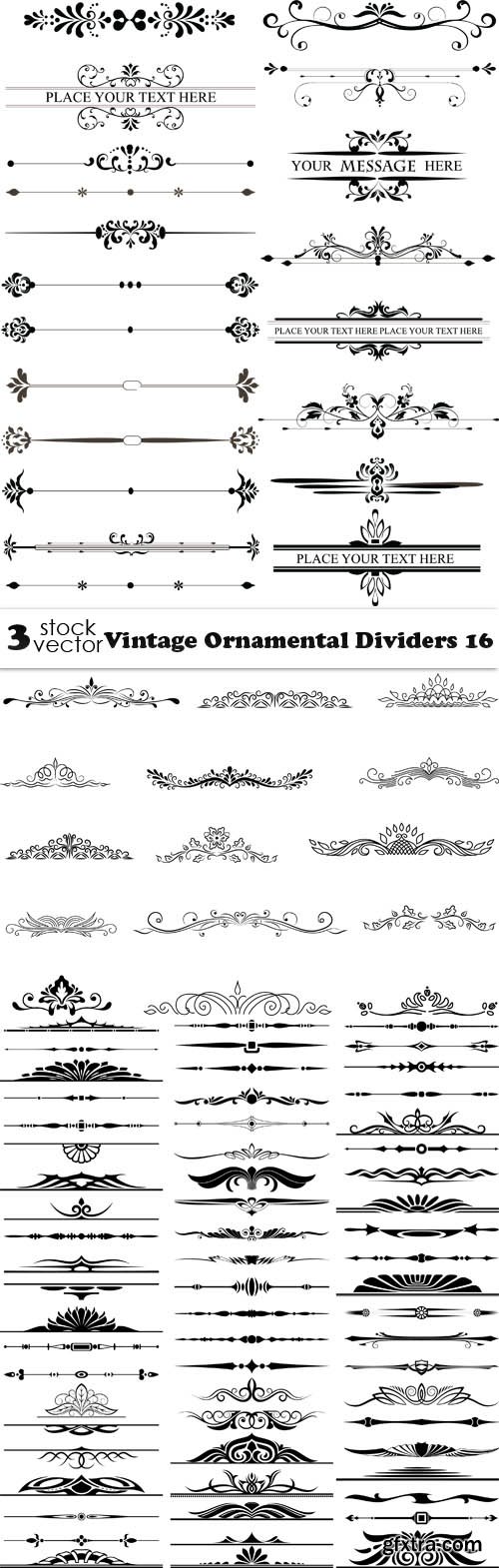 Vectors - Vintage Ornamental Dividers 16