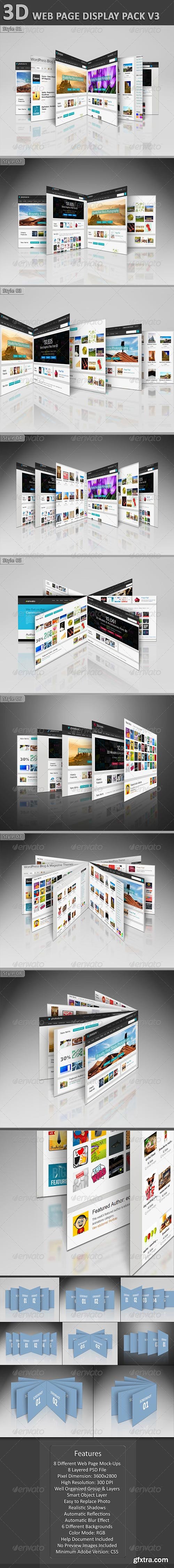 GraphicRiver - 3D Web Page Display Pack V3