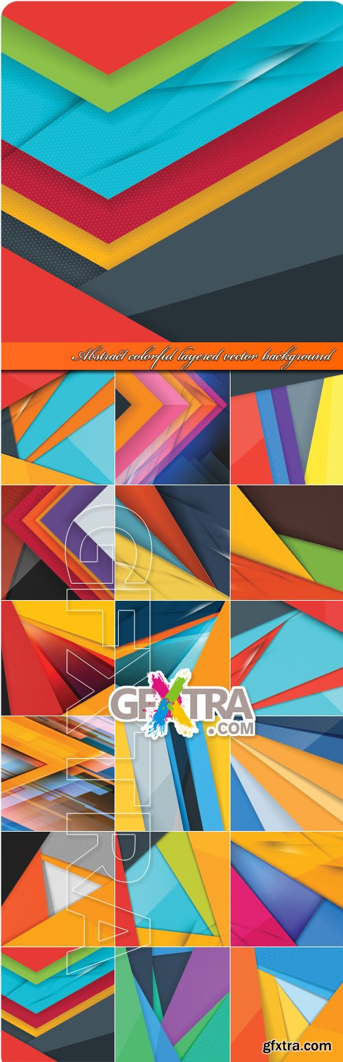 Abstract colorful layered vector background
