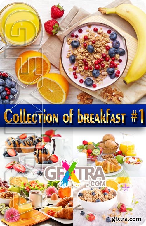 Food. Mega Collection. Breakfast #1 - Stock Photo