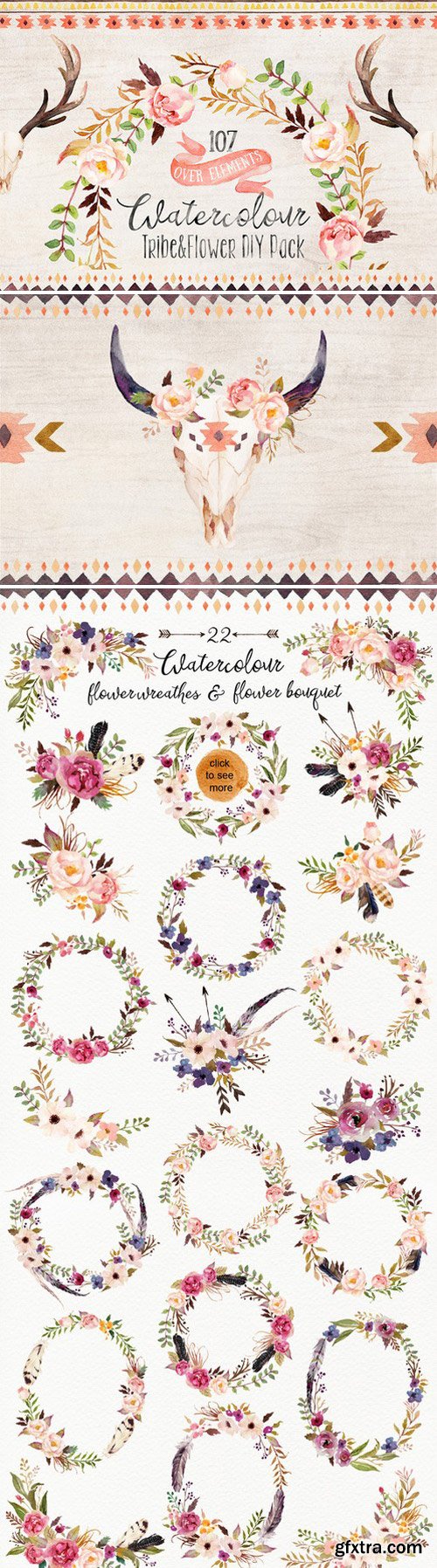 CM - Watercolour Tribe&Flower DIY+Bonus 165172