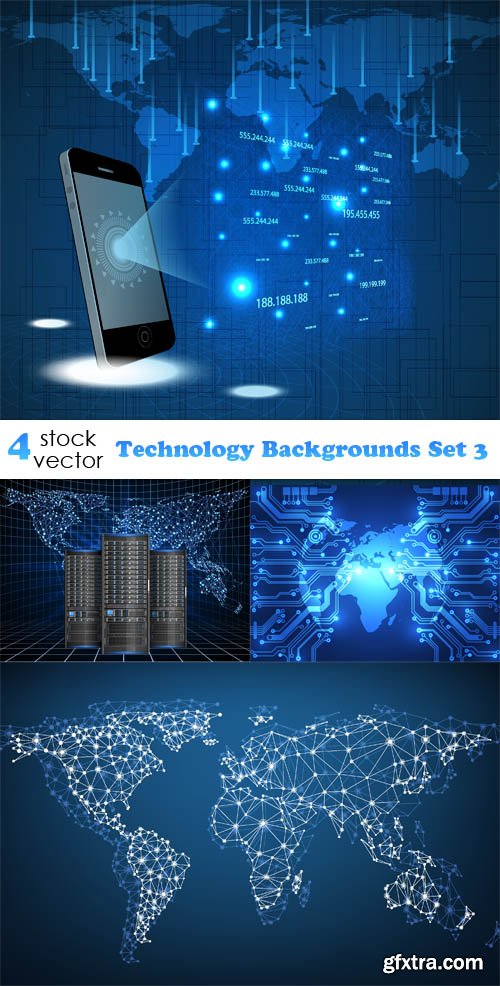 Vectors - Technology Backgrounds Set 3