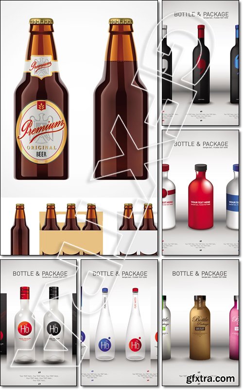 Bottle & package design - Vector