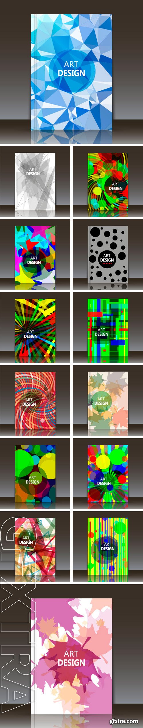 Stock Vectors - Abstract composition, geometric shapes, Brochures, background
