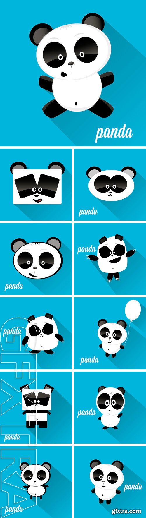 Stock Vectors - Cartoon panda icon