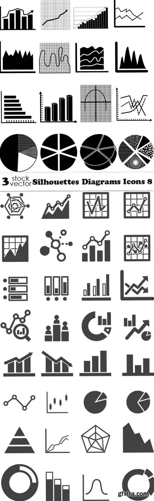 Vectors - Silhouettes Diagrams Icons 8