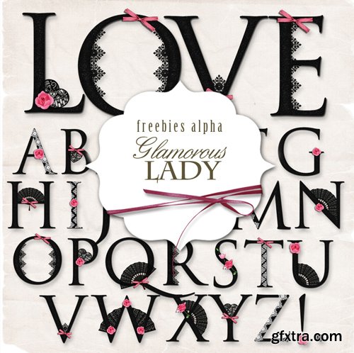 Alphabet Scrap Kit - Glamorous Lady
