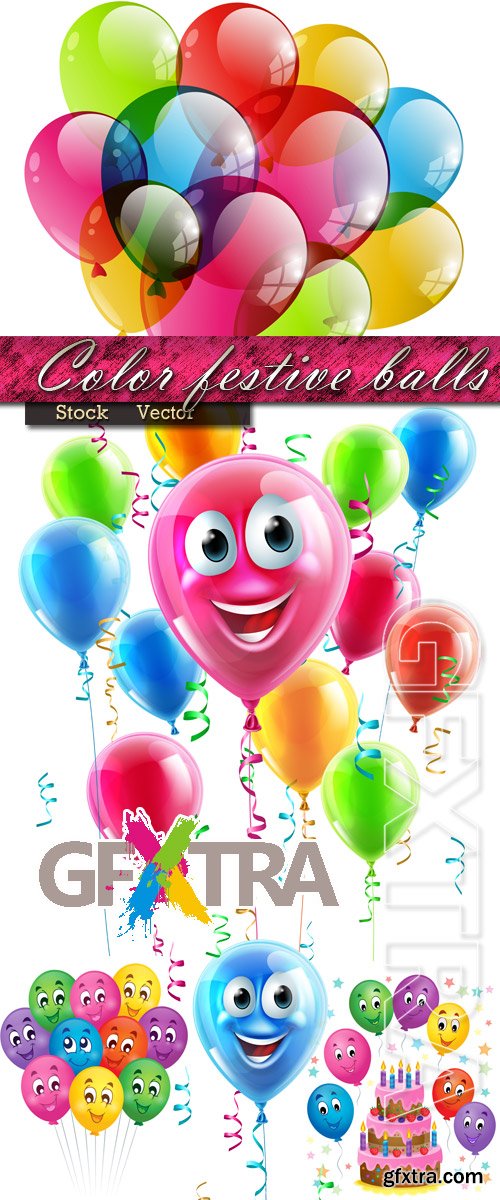Color festive balls