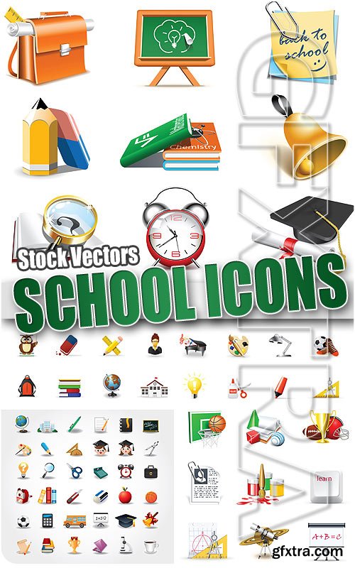 School icons - Stock Vectors