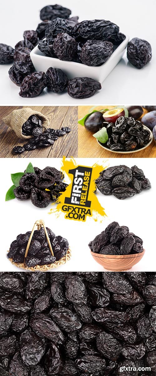 Stock Images Dried plums prunes