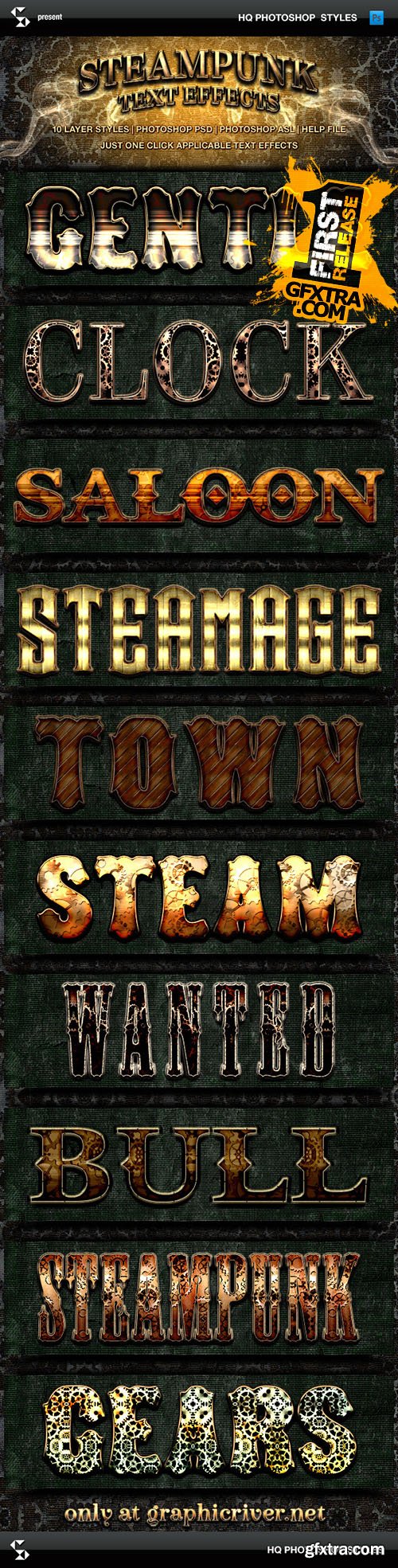 GraphicRiver - Steampunk Text Effects