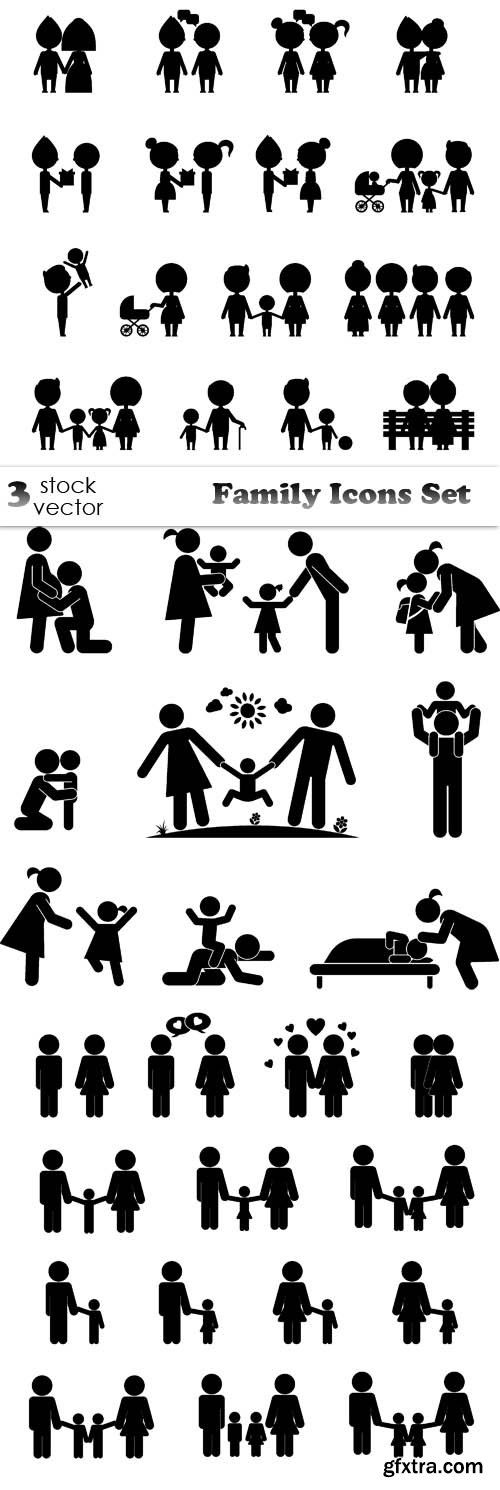 Vectors - Family Icons Set