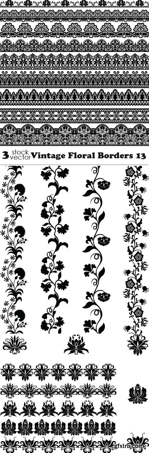 Vectors - Vintage Floral Borders 13