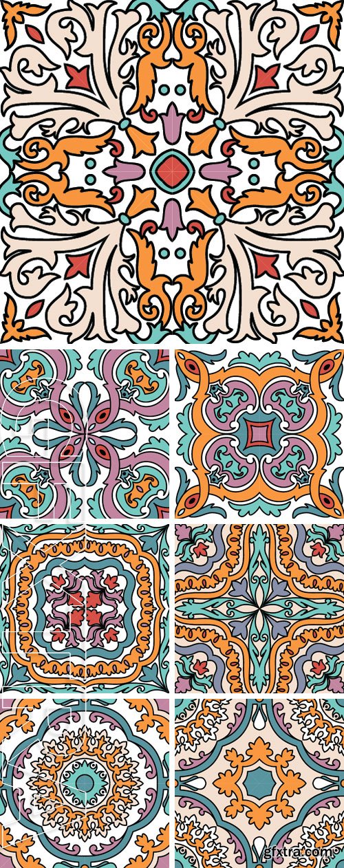Stock Vectors - Vector seamless ornamental tile background. Italian style