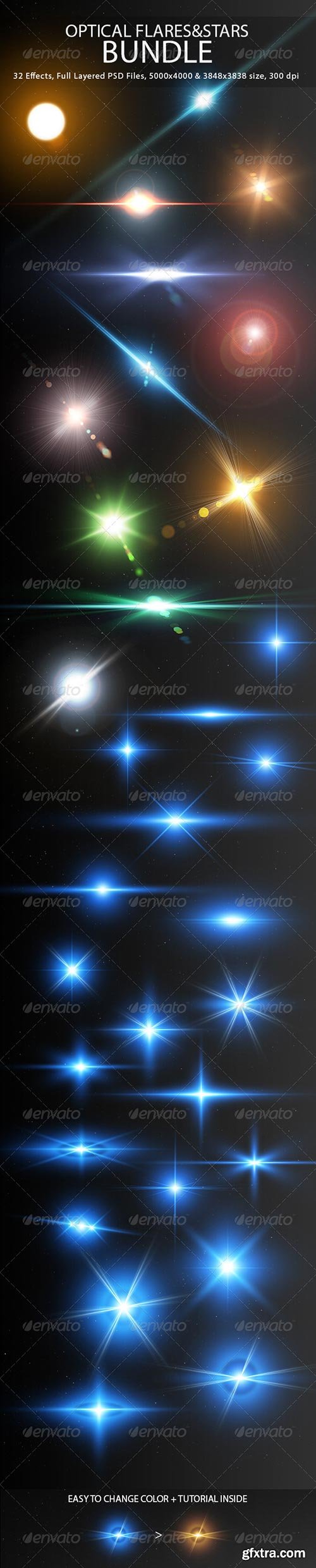 GraphicRiver - Optical Flares&Stars Bundle