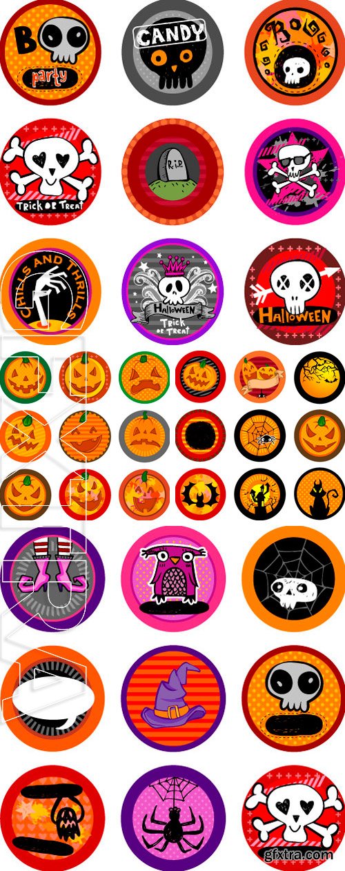 Stock Vectors - Hallooween Vector drink coasters for any party