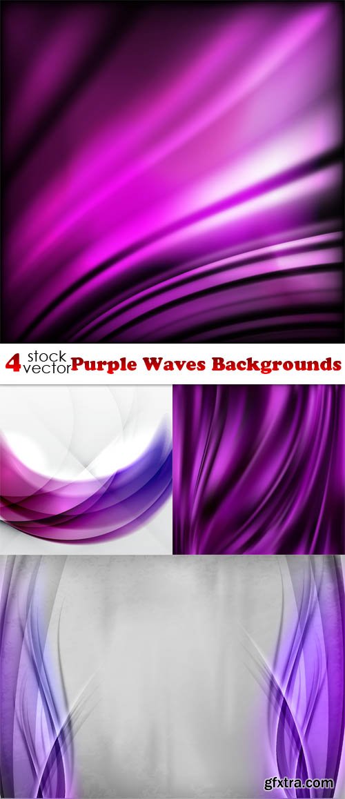 Vectors - Purple Waves Backgrounds