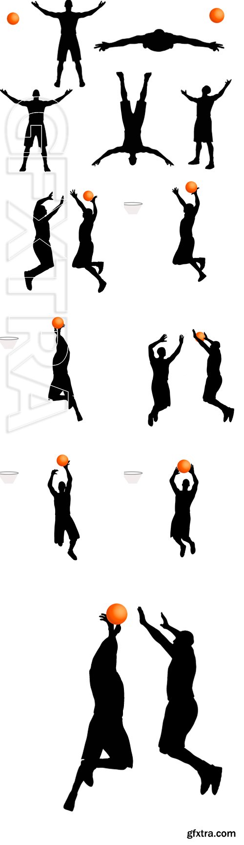 Stock Vectors - Vector Image - basketball player man silhouette isolated on white background