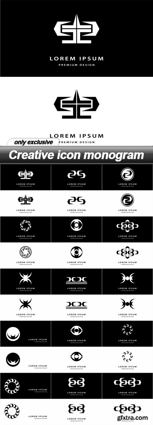 Creative icon monogram - 15 EPS