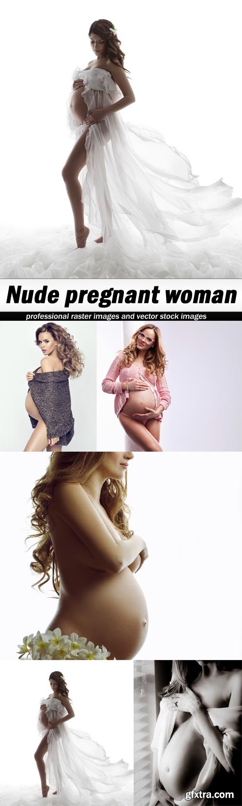 Nude pregnant woman