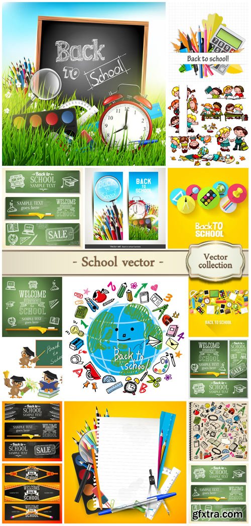 School Vector Objects & Elements 15xEPS