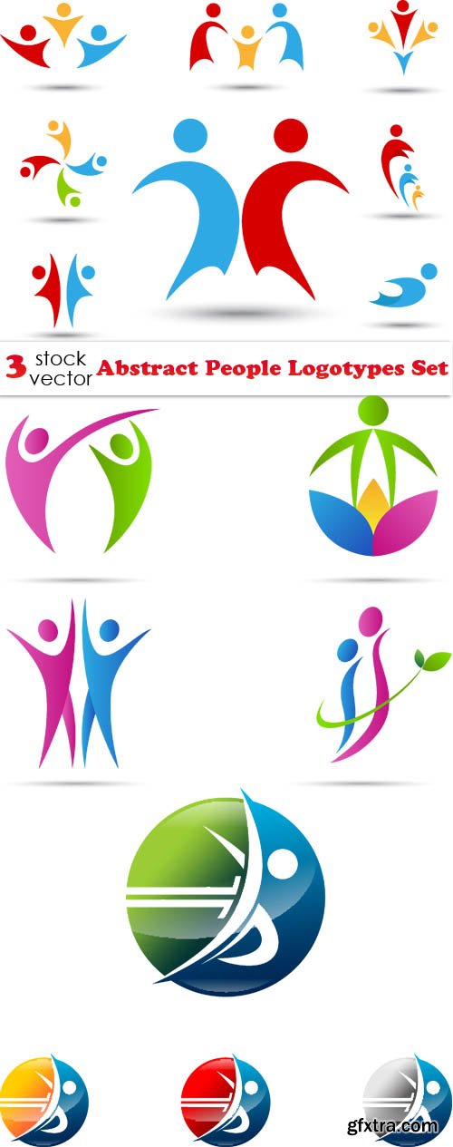 Vectors - Abstract People Logotypes Set
