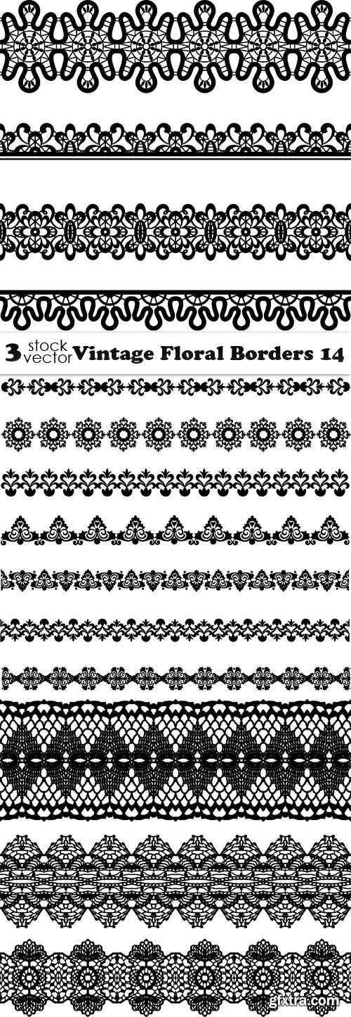 Vectors - Vintage Floral Borders 14
