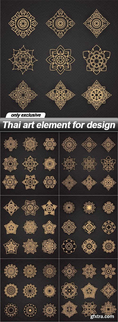 Thai art element for design - 6 EPS