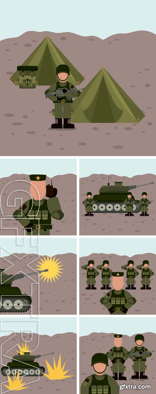 Stock Vectors - Military Armed Forces digital design, vector illustration graphic
