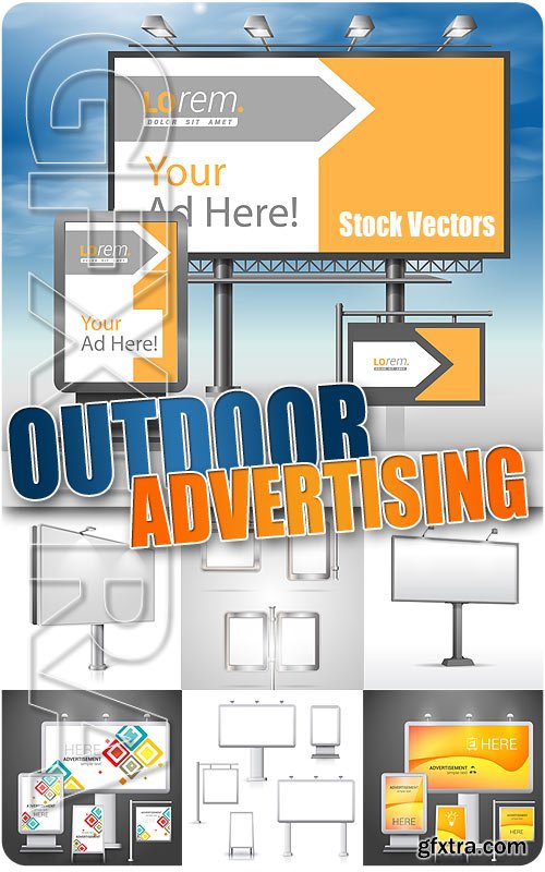Outdoor advertising template - Stock Vectors