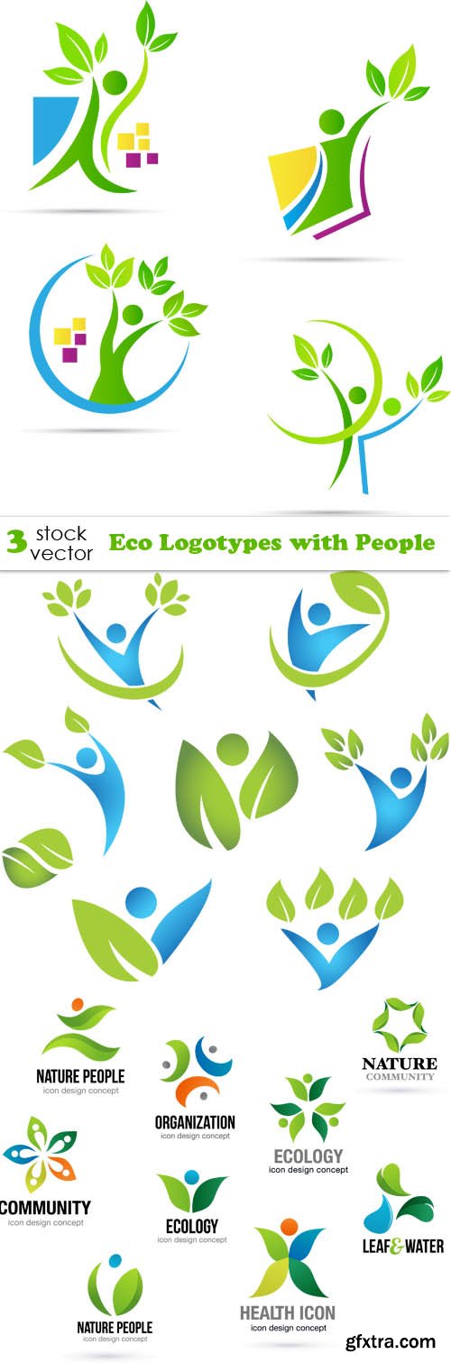 Vectors - Eco Logotypes with People