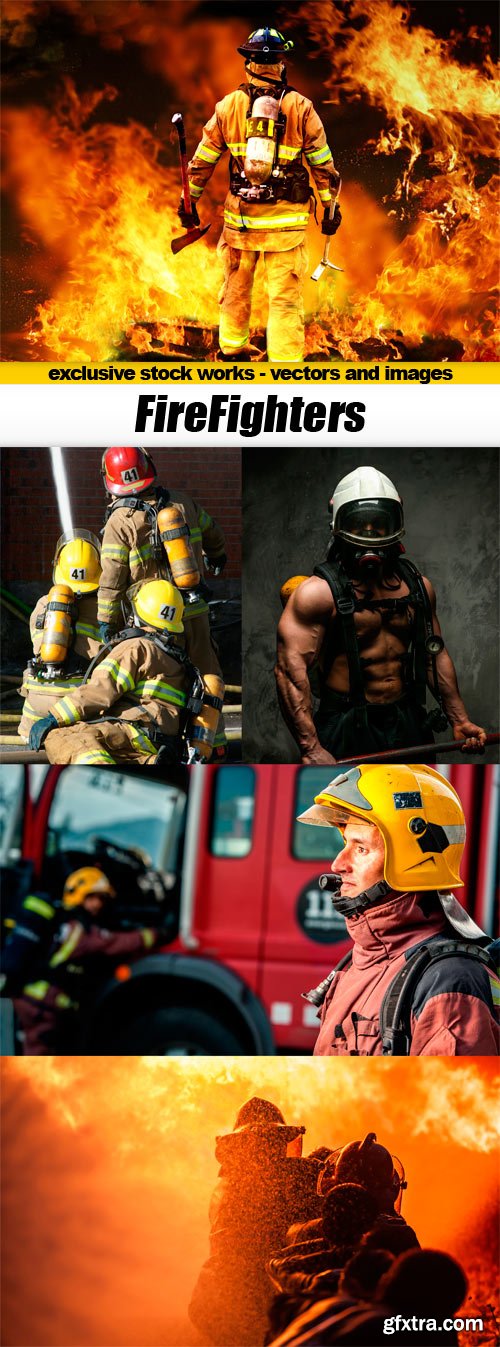 Firefighters - 5x JPEGs