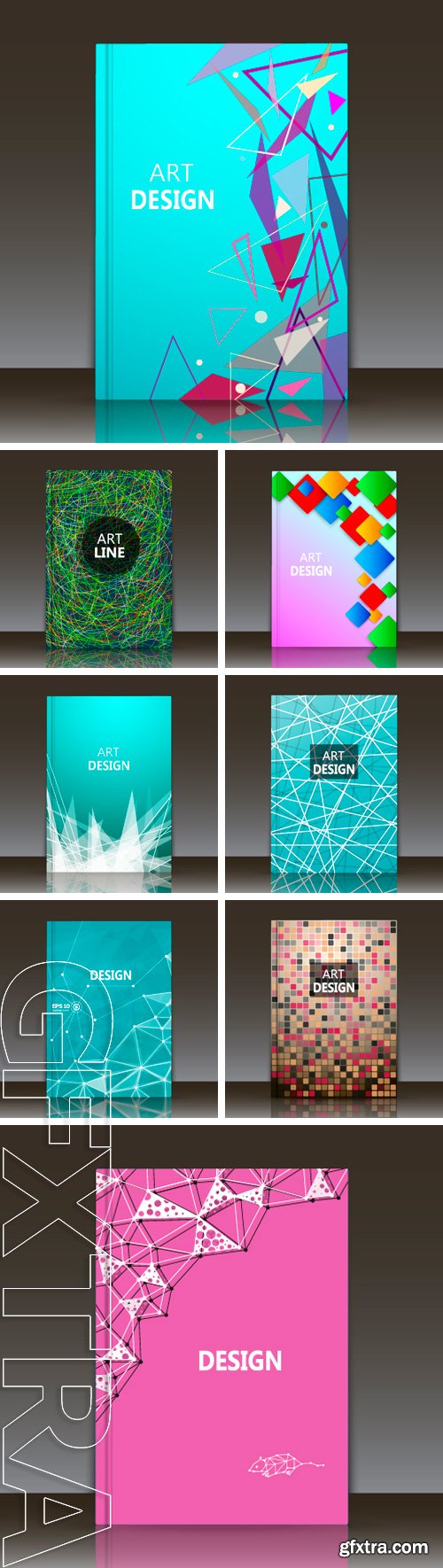 Stock Vectors - Abstract composition, azure brochure background, vector illustration