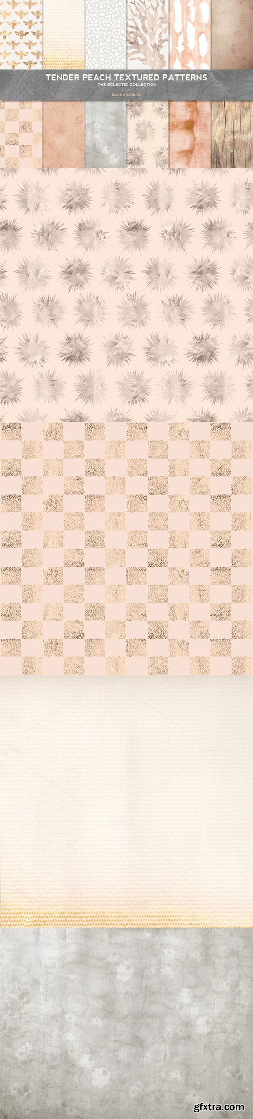 Tender Peach & Gold Texture Patterns - CM 311564