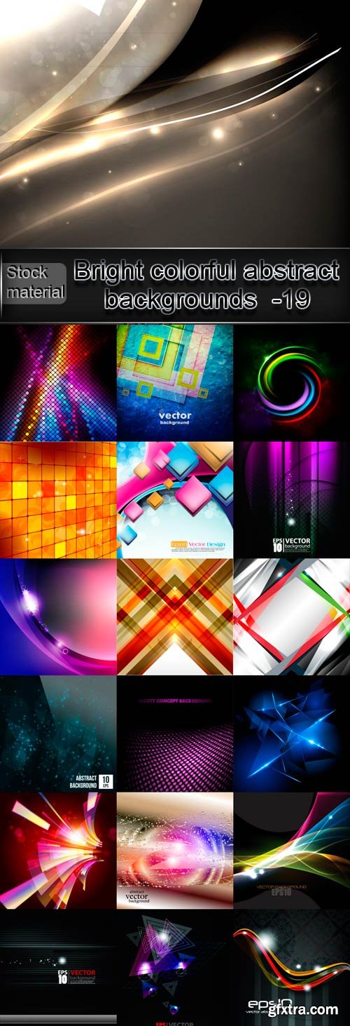 Bright colorful abstract backgrounds vector -19