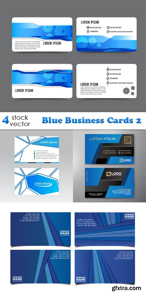 Vectors - Blue Business Cards 2