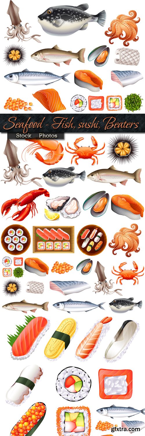 Seafood in Vector