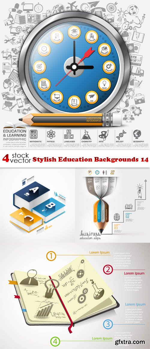 Vectors - Stylish Education Backgrounds 14
