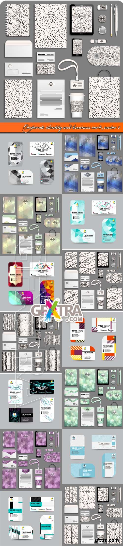 Corporate identity and business card vector 2