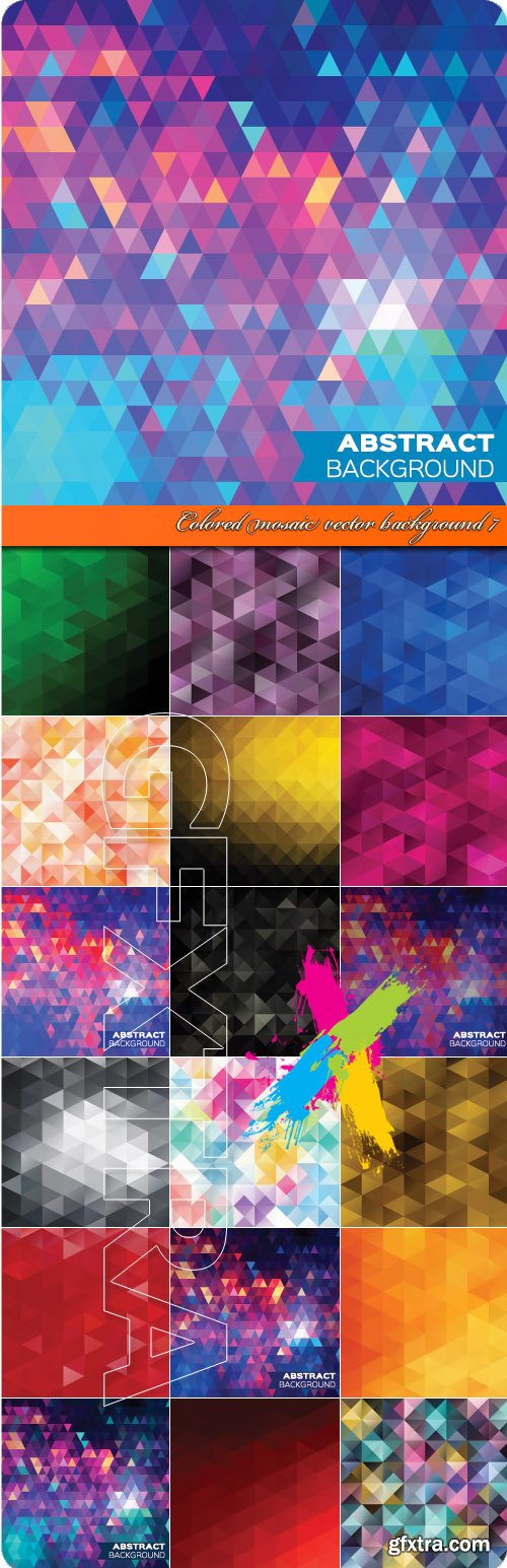 Colored mosaic vector background 7