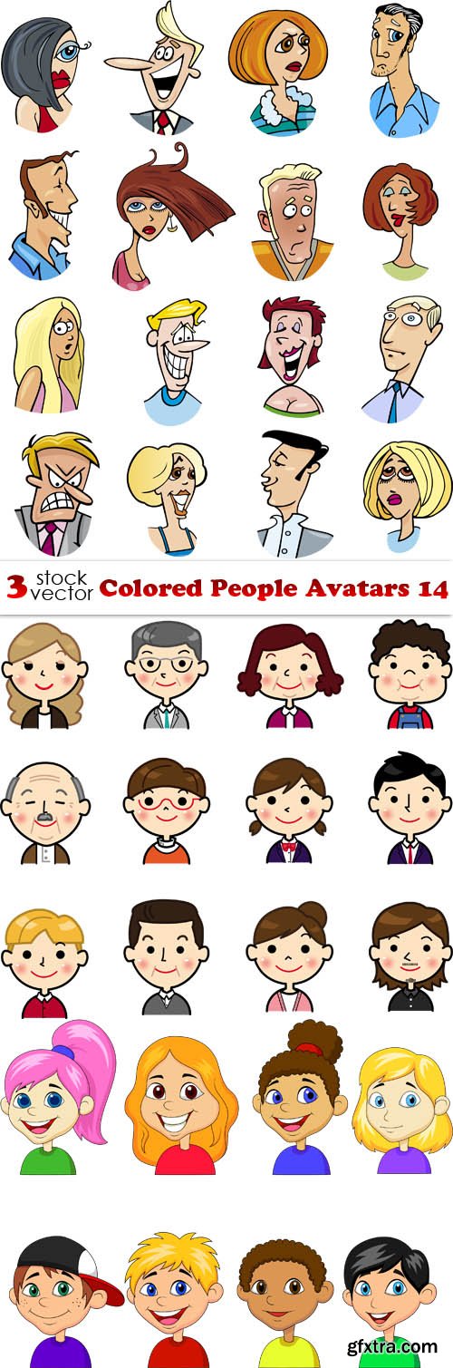 Vectors - Colored People Avatars 14