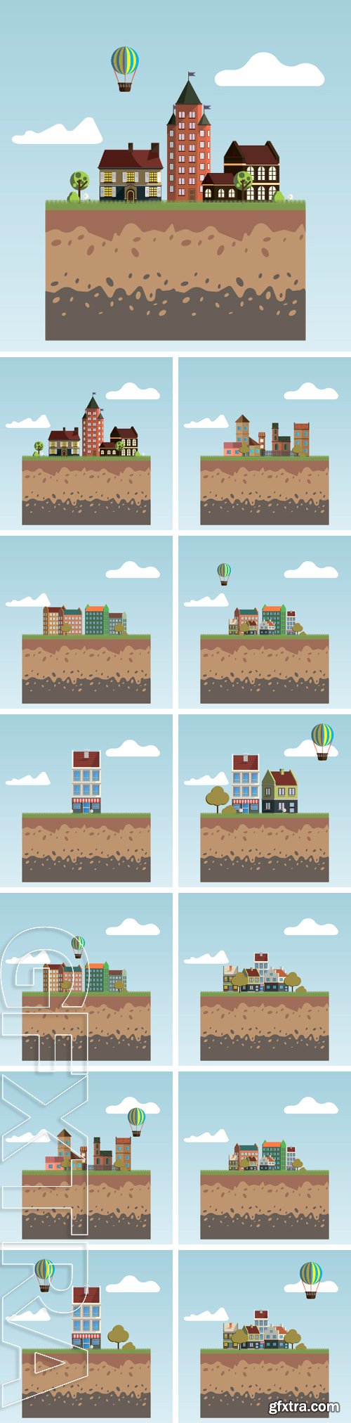 Stock Vectors - Flat design modern illustration icon of urban landscape and city life. Building icon