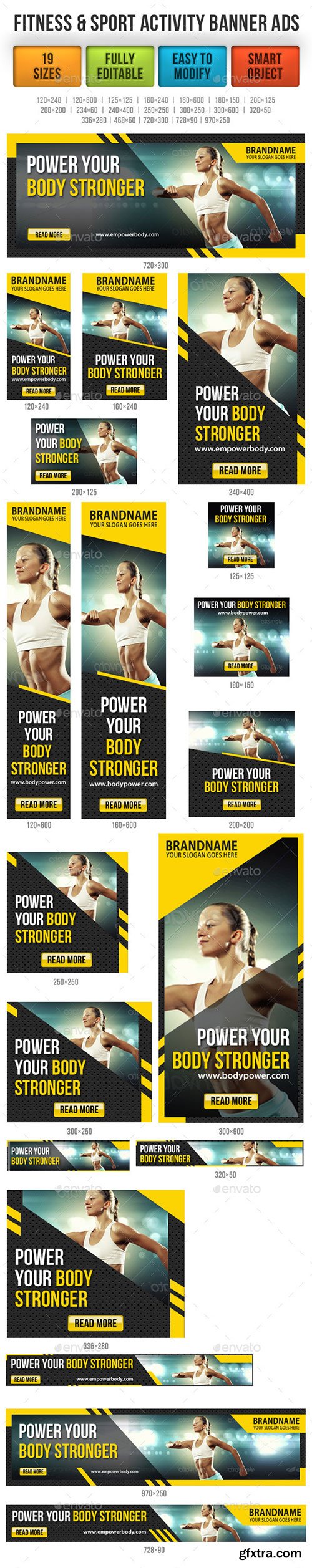 GraphicRiver - Fitness & Sport Activity Banner Ads