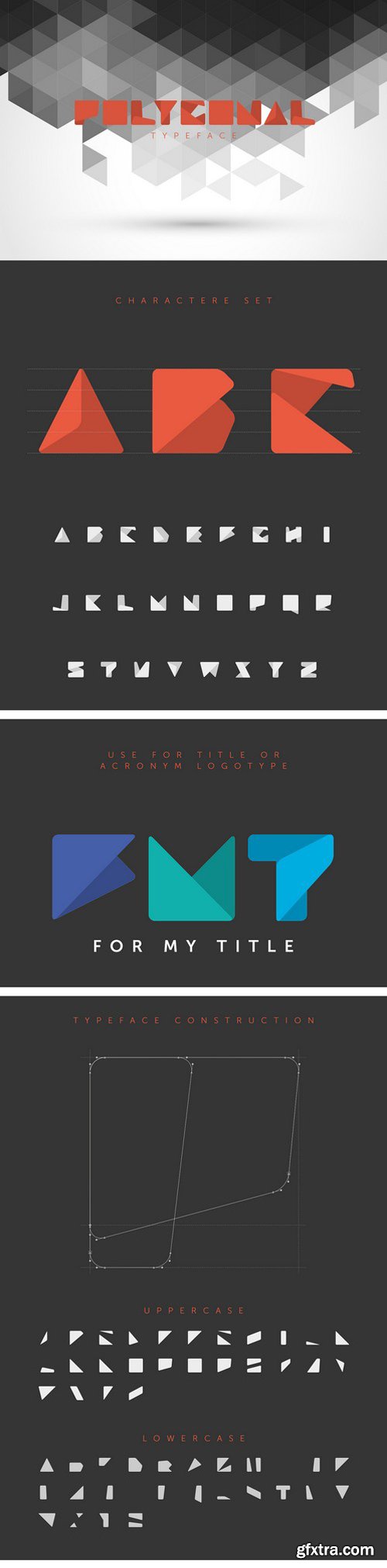 Polygonal typeface