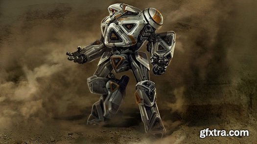Kit Bashing a Mech Soldier Concept in Photoshop