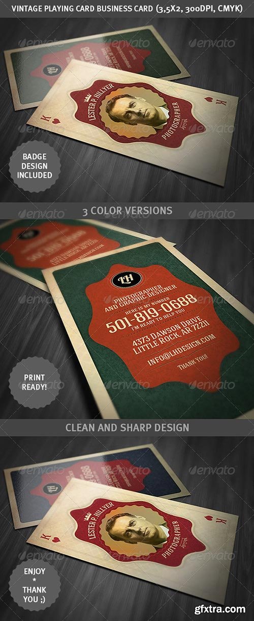 GraphicRiver - Vintage Playing Card - Business Card